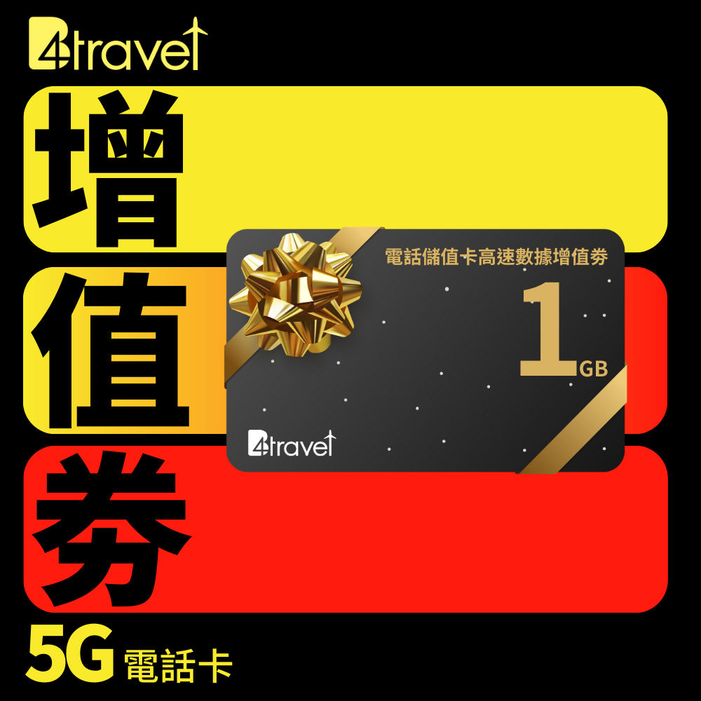 B4travel 電話儲值卡高速數據增值劵