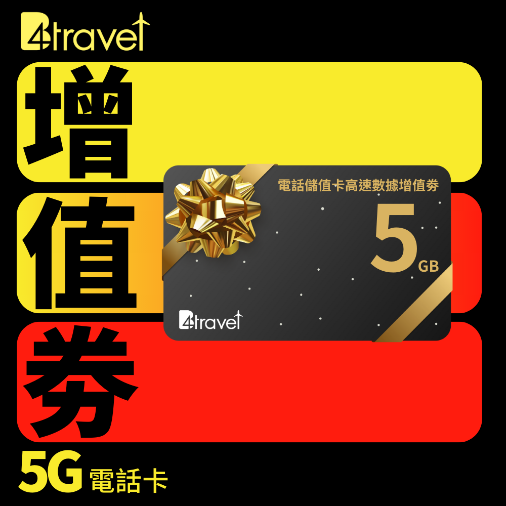 B4travel 電話儲值卡高速數據增值劵